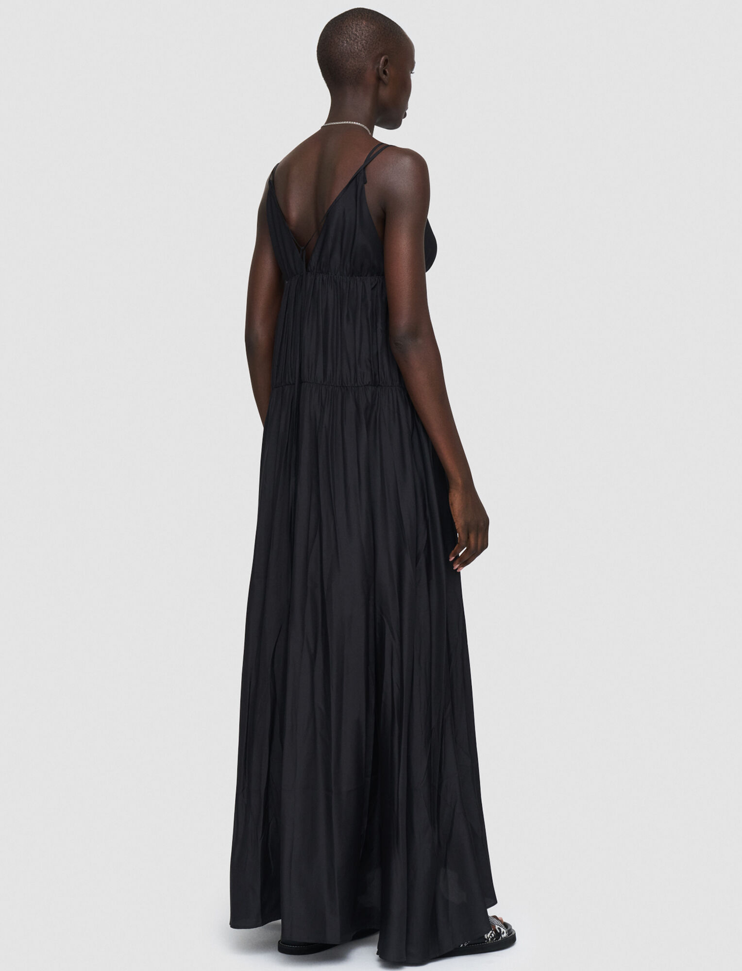 Joseph, Silk Habotai Darnley Dress – Shorter Length, in Black